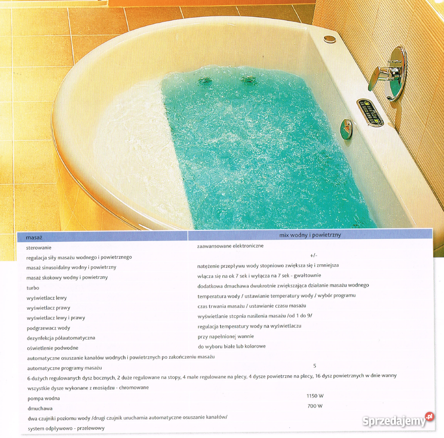 Wanna KOŁO Hydromasaż Ego 163x75x43 Owal przyści Oborniki