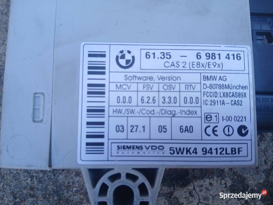 Moduł komfortu Cas 2 61356981416 BMW 3 E90 E91 osobowe Komputery Radłów