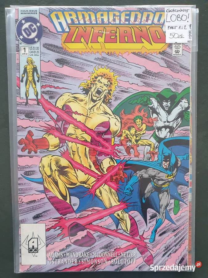 Armageddon Inferno 2 komiksy DC USA Lobo 1992 Komiksy