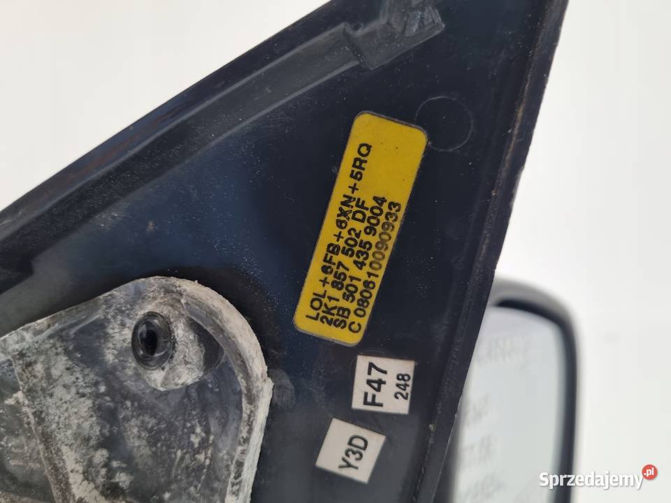 LUSTERKO VW Caddy III PRAWE PASAŻERA 5 Pin kabli Rudka