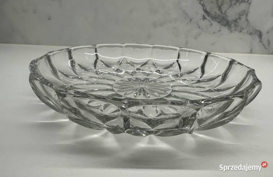 Talerz kryształowy z lat PRLu