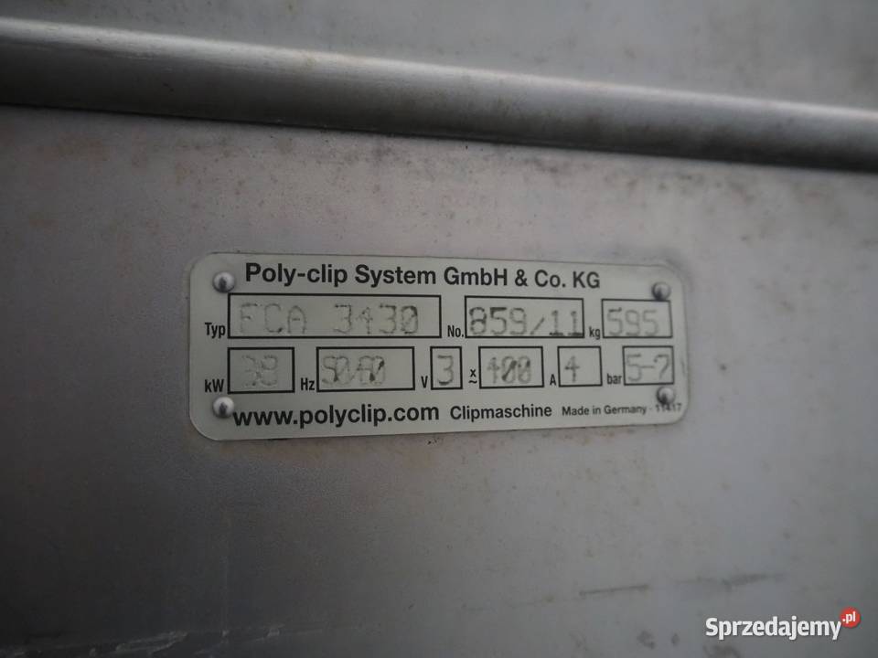 POLYCLIP FCA 3430 Klipsownica automatyczna wielkopolskie Krotoszyn