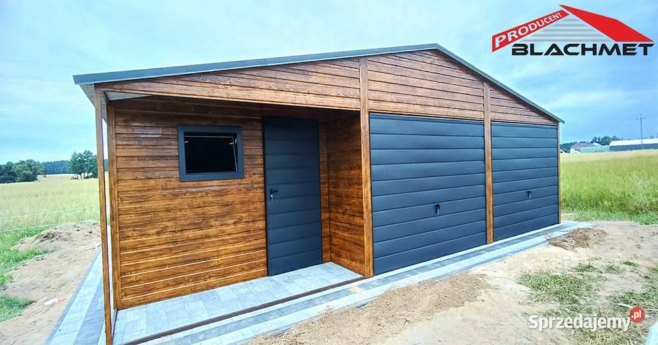 Garaż Blaszany 4x6 dwuspadkowy dach profil 24m2 lubuskie