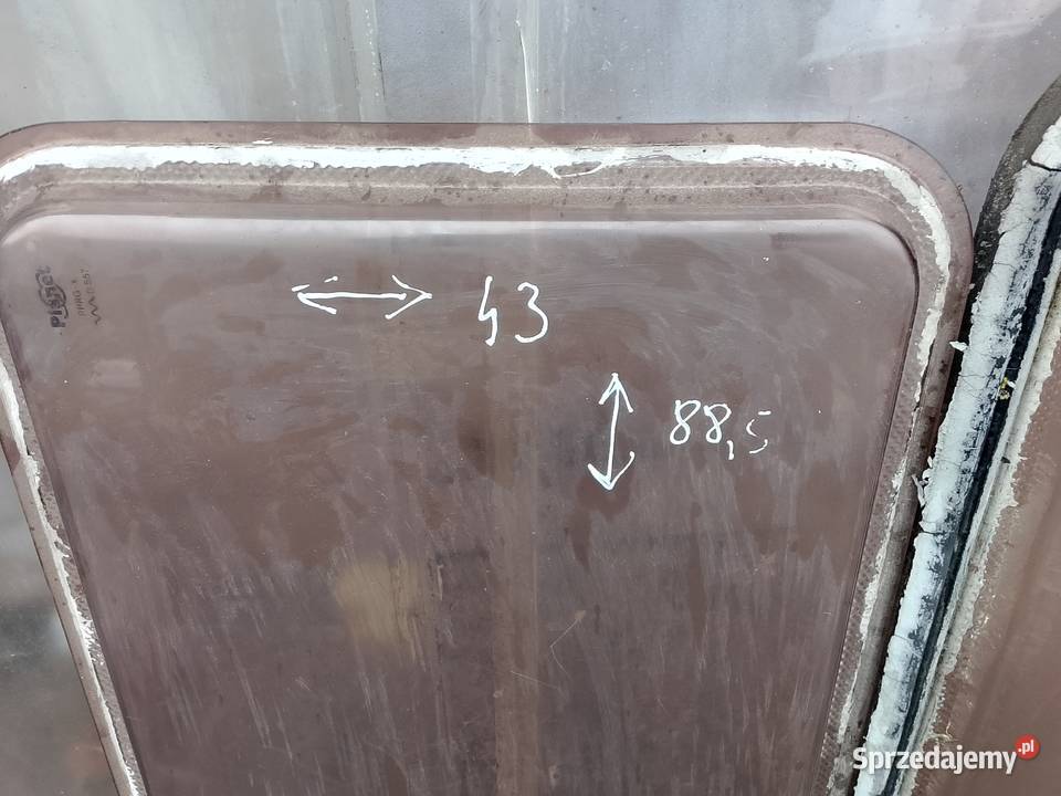 Okno szyba poszycie obrotnica kamper przyczepa