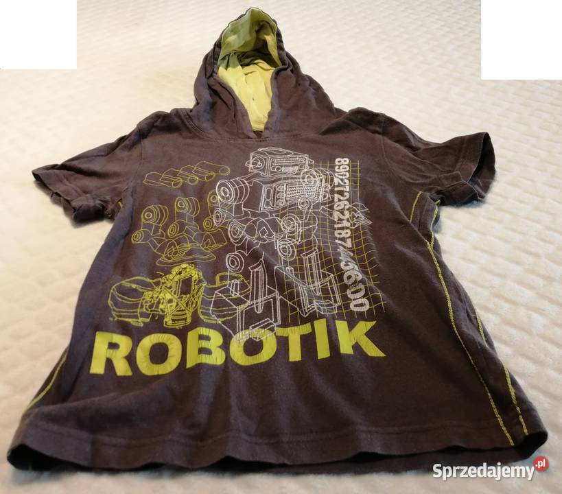 Koszulka z kapturem krótki rękaw robot 104 FF Czeladź