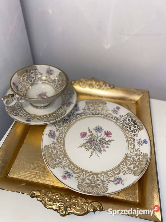 Trio śniadaniowe filiżanka porcelana bavaria Porcelana i szkło Kraków
