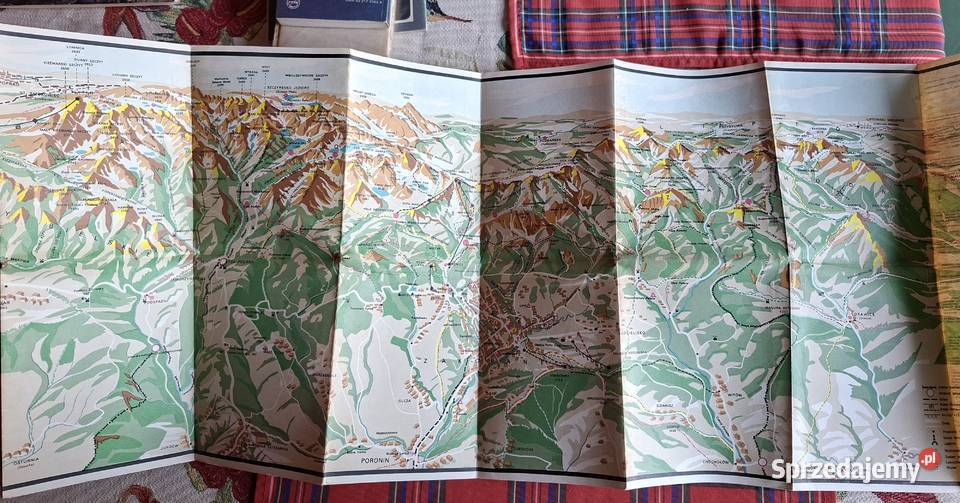 Tatry mapa panoramiczna plan Zakopanego małopolskie Kraków