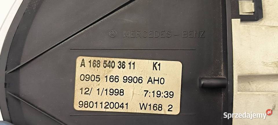 LICZNIK ZEGAR MERCEDES A KLASA W168 A1685403611
