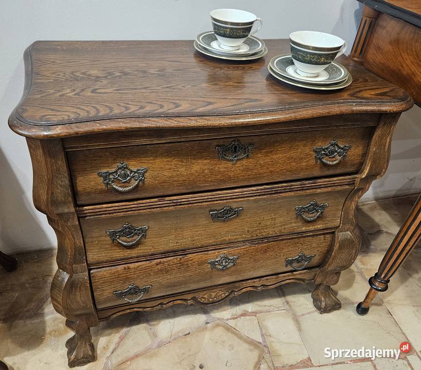 Stylowa drewniana komoda z 3 szufladami sprzedam