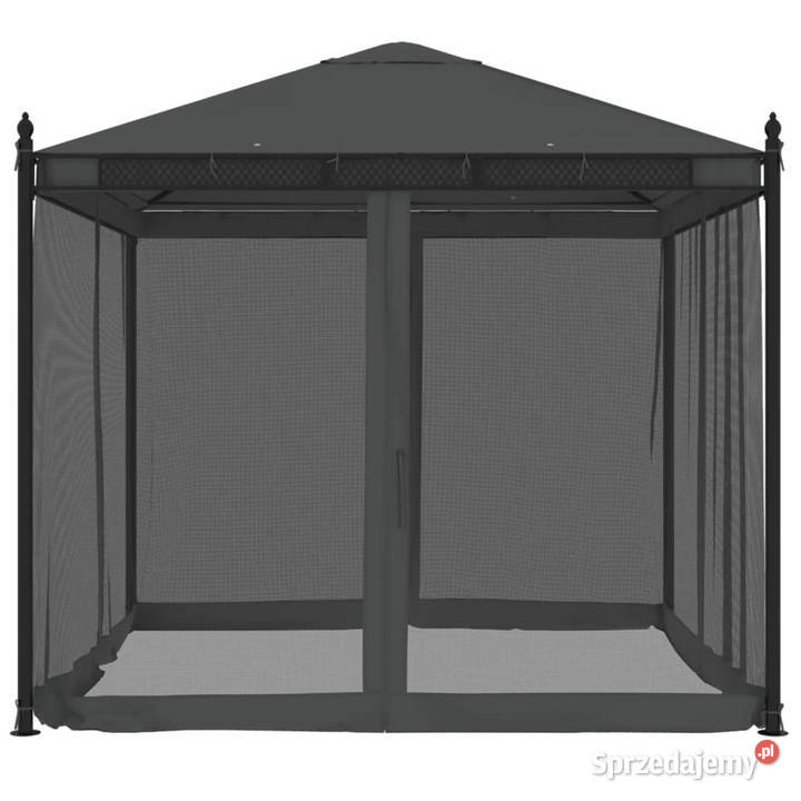 Altanka ze ścianami z siatki antracytowa 293x293 Warszawa