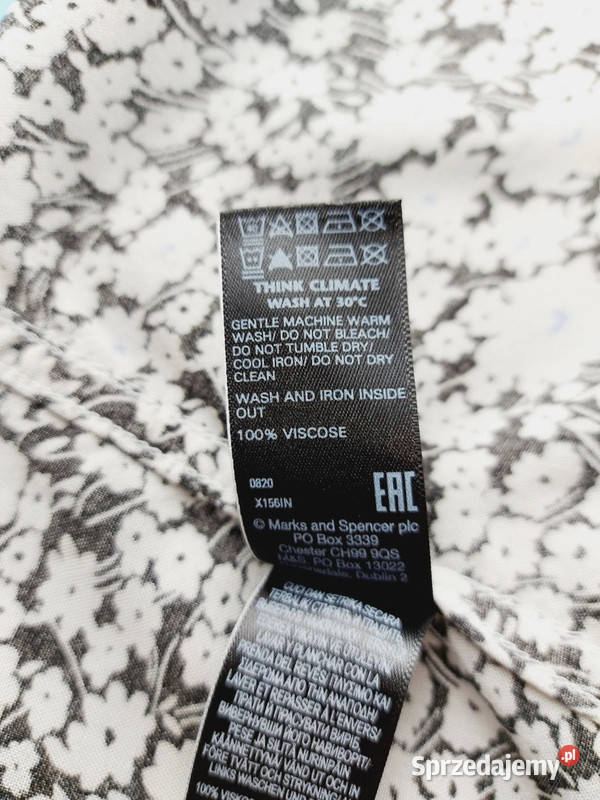 Bluzka damska koszulowa w kwiaty długi rękaw Bluzki i koszule łódzkie Złoczew