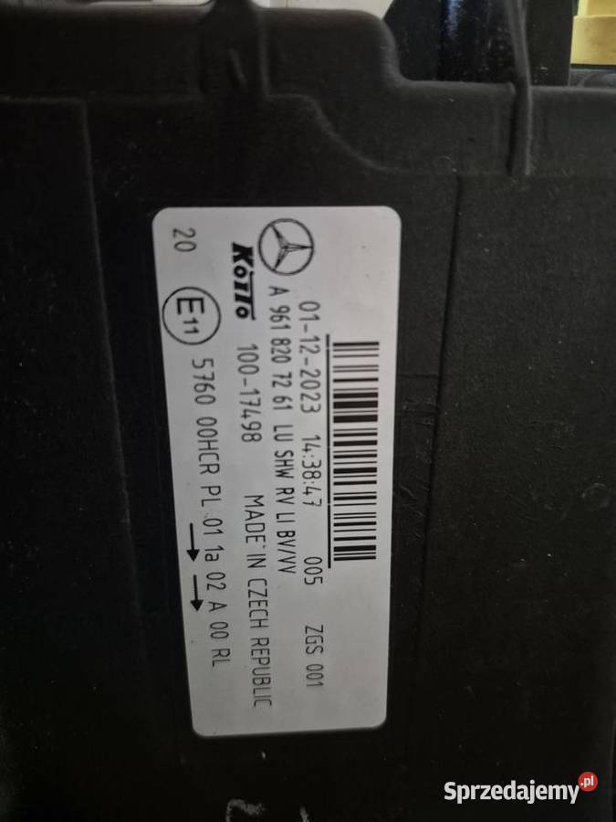 Reflektory H7 PL Mercedes Actros MP4 Obłotne