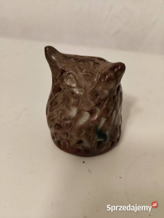 Ceramiczna Sówka figurka vintage sygn MAJOK Poddębice