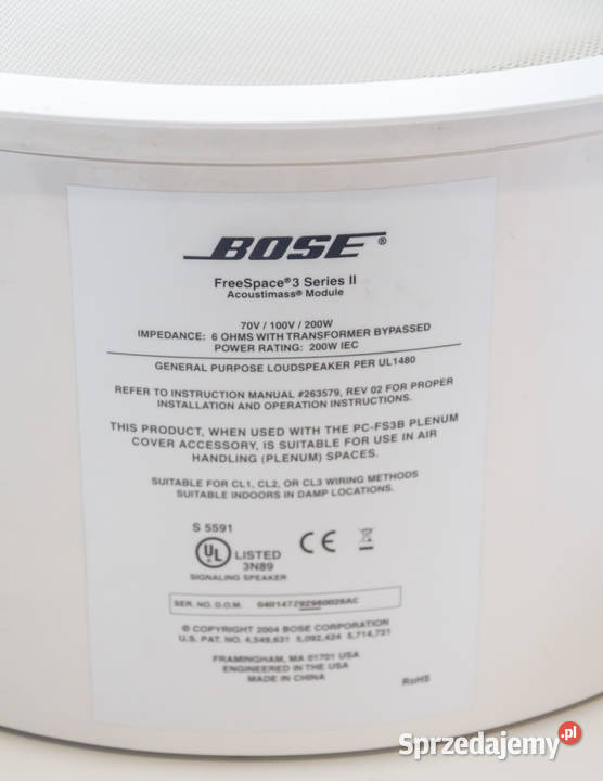 Bose FreeSpace 3II Flush Mount Acoustimass moduł