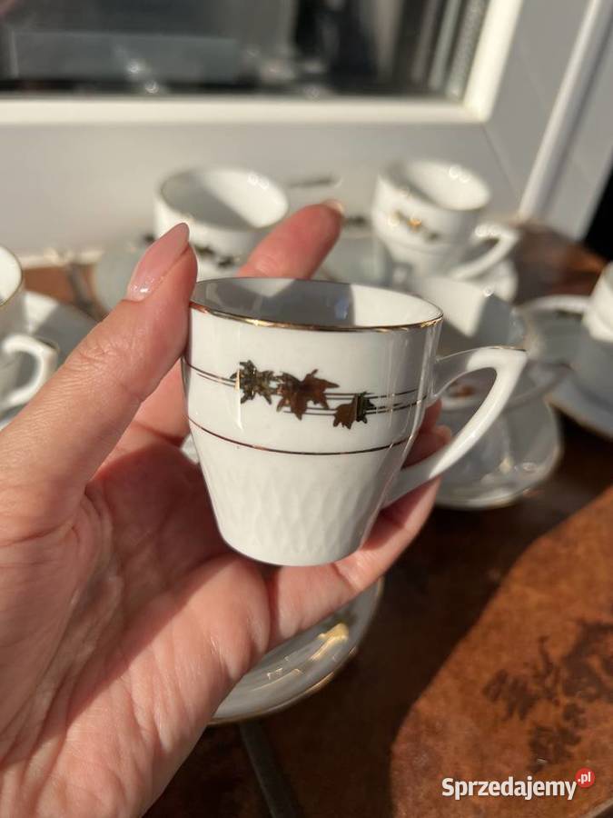 Filiżanki biała porcelana chińska złocona mazowieckie Pruszków