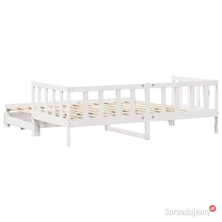 Sofa rozsuwana z szufladami bez materaca białe Łóżka Łóżka mazowieckie Warszawa