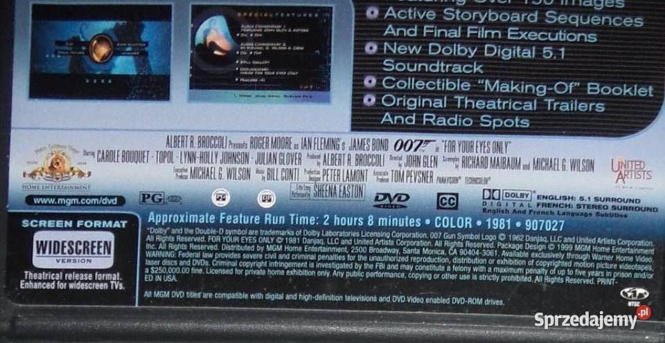 James Bond 007 For your eyes only Roger Moore Rzeszów sprzedam