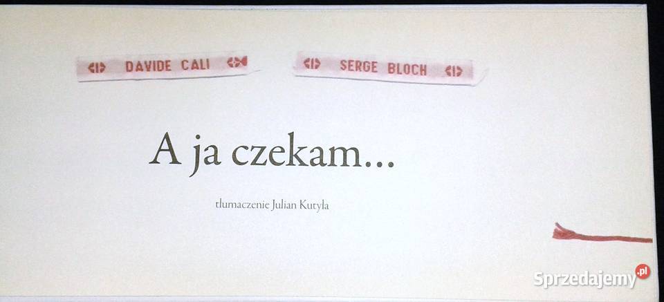 A ja czekam Davide Serge Bloch twarda lubelskie Chełm sprzedam