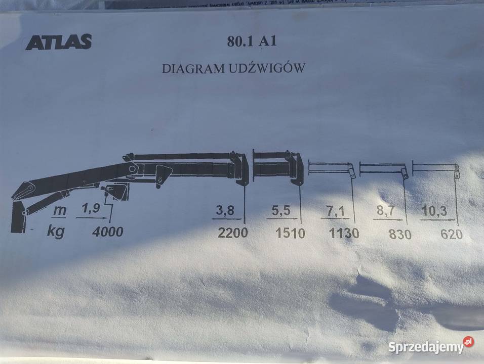 hds atlas 8001 skladany w Z 4000kg Ostrów Wielkopolski
