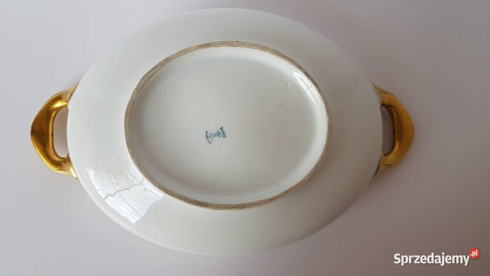 Porcelanowa mała waza OHME ze złoceniami stara Dąbrowa Górnicza