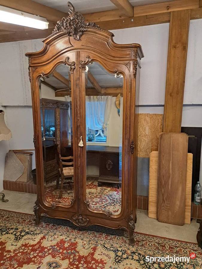 Piękna 2drzwiowa szafa Ludwik Filip z lustrami zachodniopomorskie Myślibórz