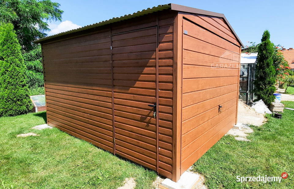 GARAŻ BLASZANY 3M X 4M POZIOM DWUSPAD BRAMA Łapanów