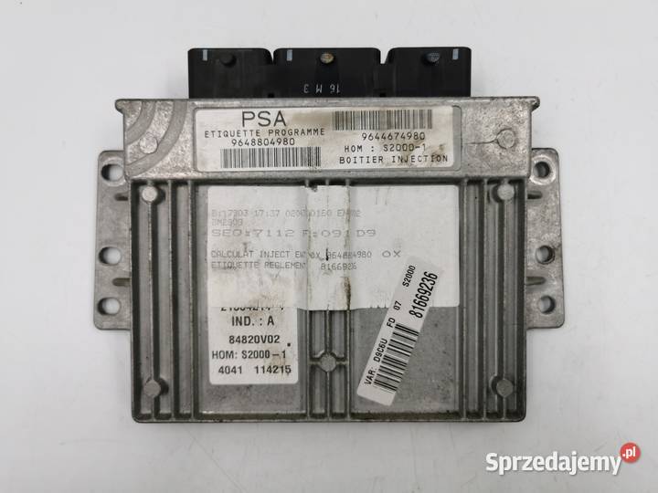 Sterownik Silnika Peugeot 406 18 16v 9648804980