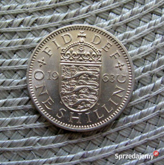 Wielka Brytania 1 Szyling 1963r Herb Anglii Kalisz