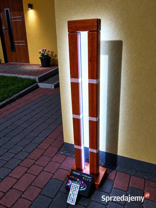 Lampa Drewniana LED RGB 110 Handmade Pilot Loft Gajewniki-Kolonia