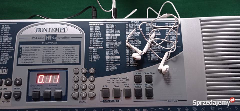 Keyboard Bontempi PM 683 Instrumenty klawiszowe i MIDI Drawsko Pomorskie