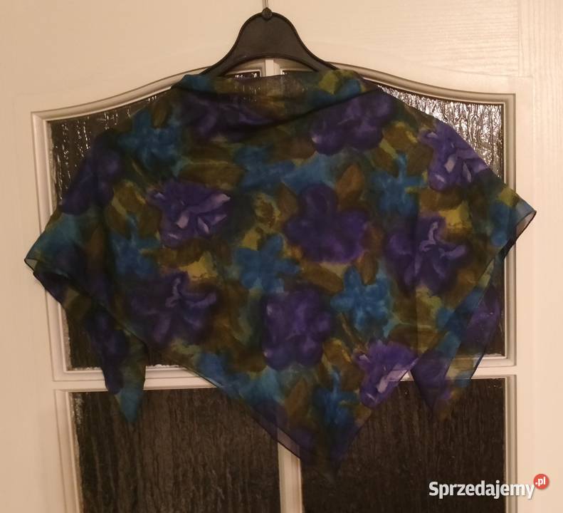 APASZKA kolorowa kwadratowa w kwiatowy wzór Uniseks Oborniki