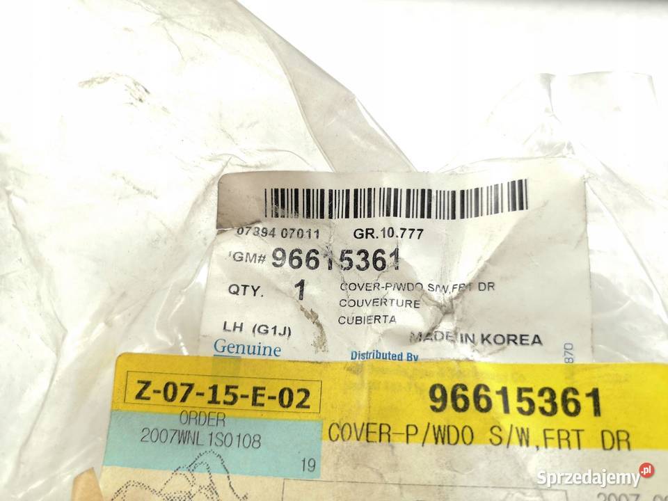 RAMKA PRZYCISKÓW DRZWI LP CHEVROLET LACETTI 03