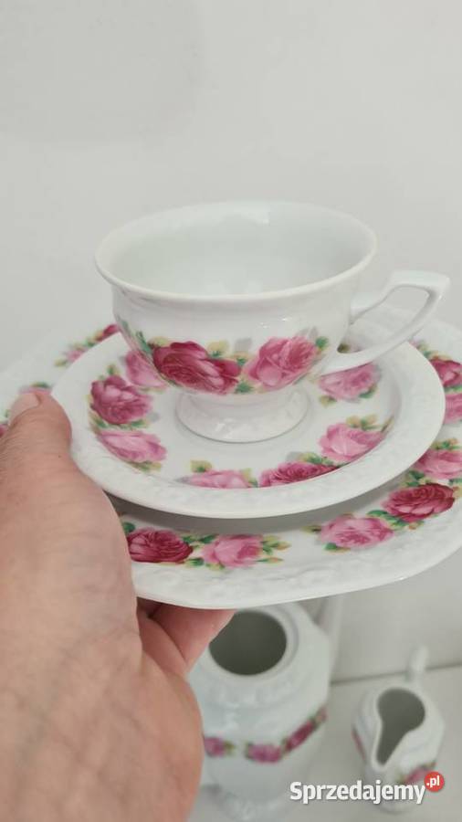 Porcelana Rosenthal Biała Maria w róże Gorlice