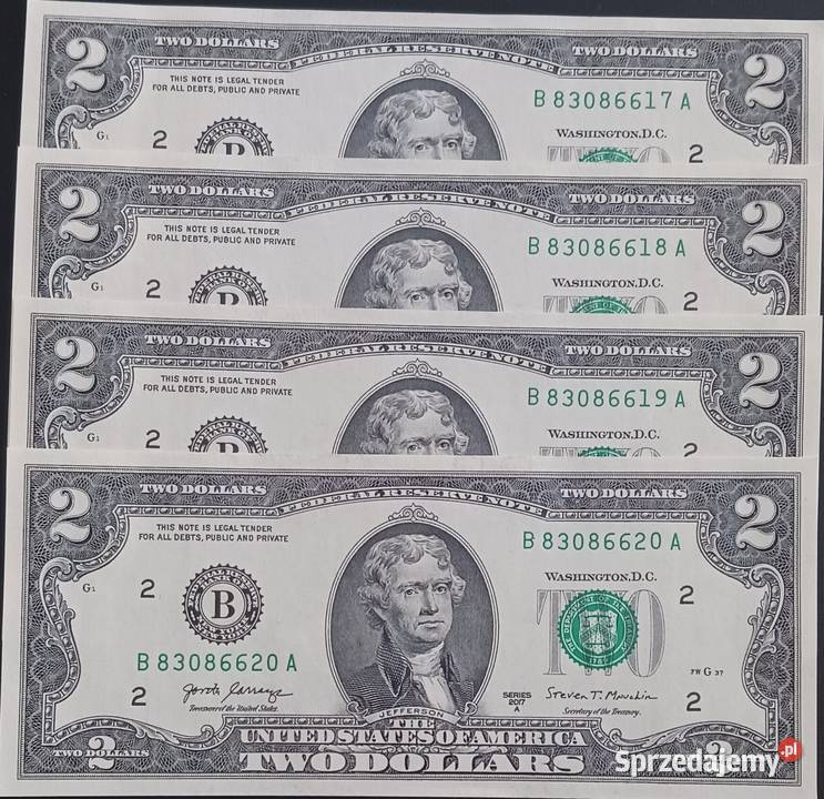 4 x 2 USA T Jefferson 2017 r York B seria Numizmatyka wielkopolskie