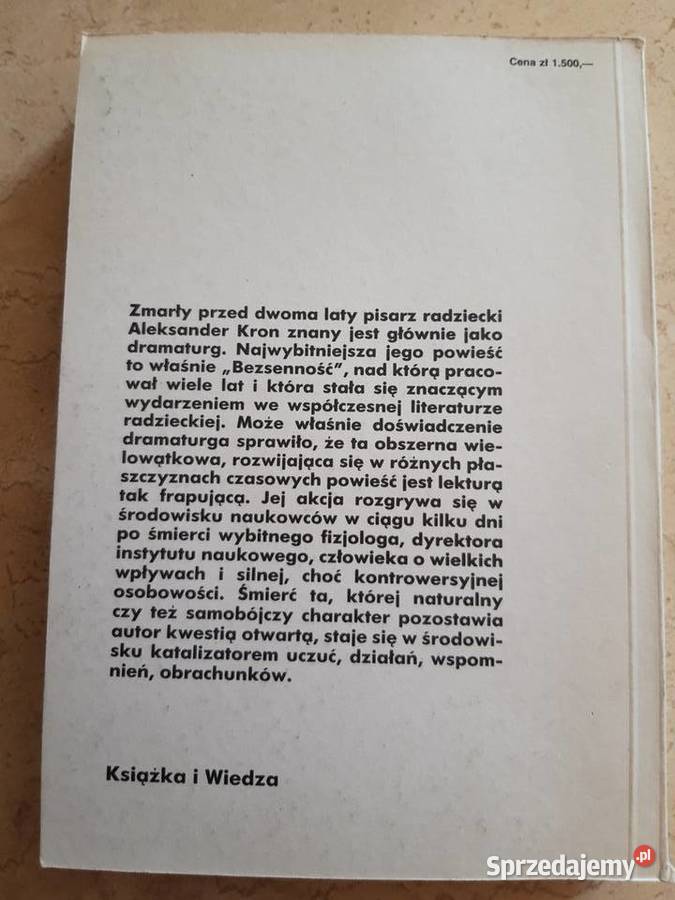 Bezsenność Aleksander Kron RUCH 1989 śląskie