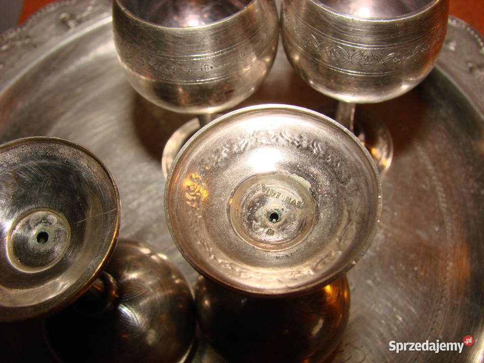 taca z kieliszkami plater pomorskie Pruszcz Gdański