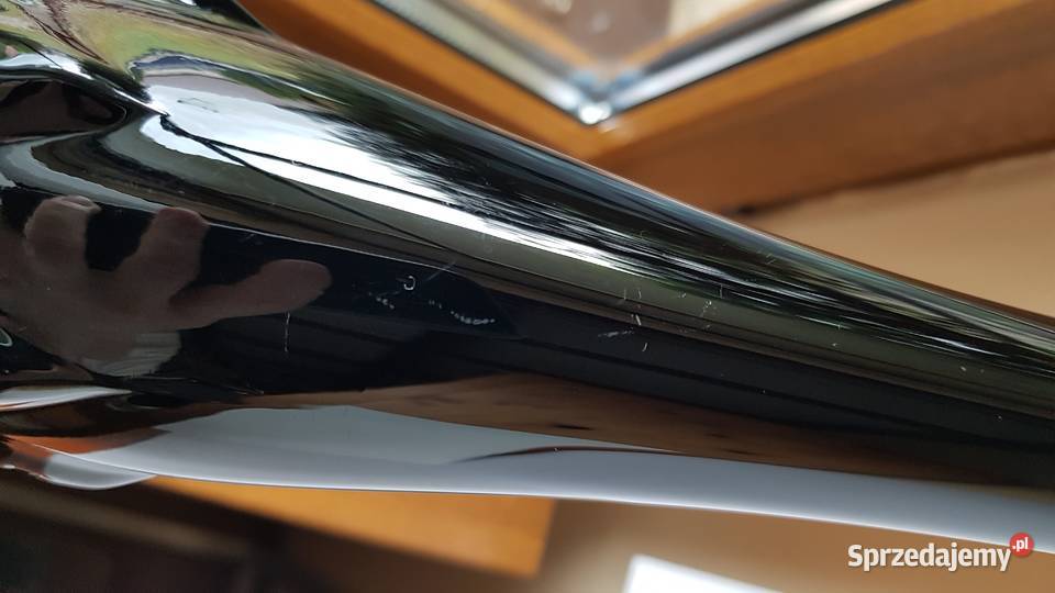 Wazon z liśćmi listkami ok 287 Ząbkowice szkło Dąbrowa Górnicza