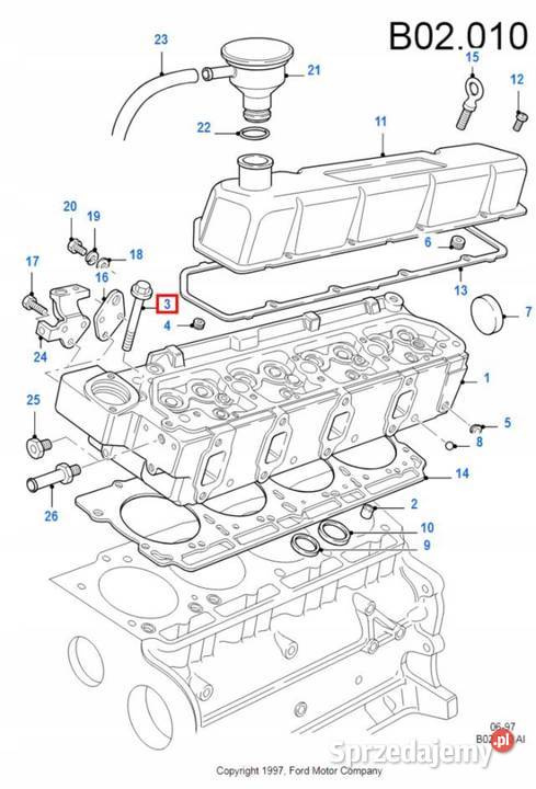 ŚRUBA ŚRUBY GŁOWICY CYLINDRÓW FORD TRANSIT 8500 lubelskie