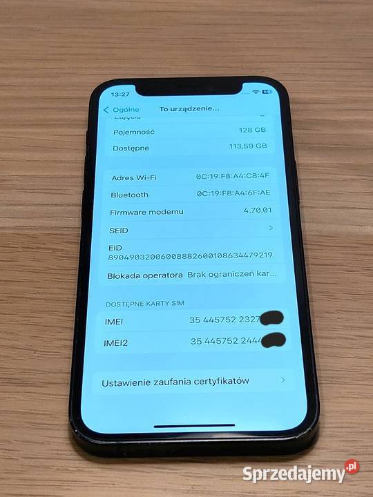iPhone 12 mini 128GB 79 Czarny Warszawa sprzedam