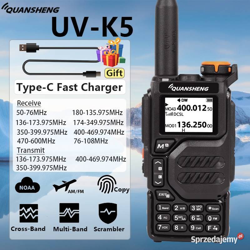 Quansheng UVK5 przenośny radiotelefon dwupasmowy łódzkie Łódź