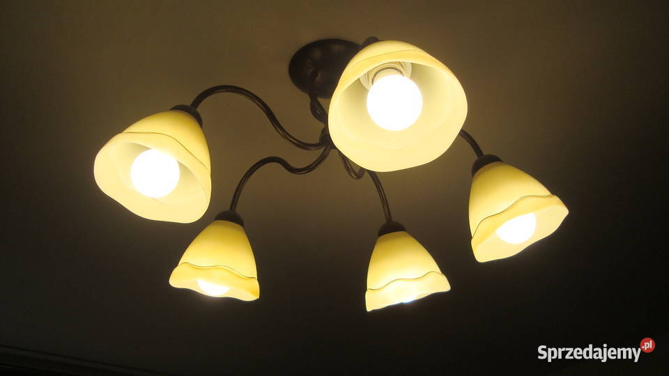 Żyrandole pięć sztuk eleganckie nieużywane Warszawa