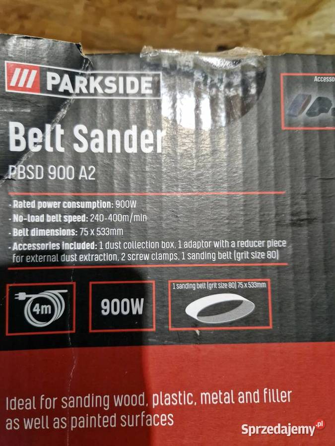 Szlifierka taśmowa sieciowe Parkside 900 wat Głogowa