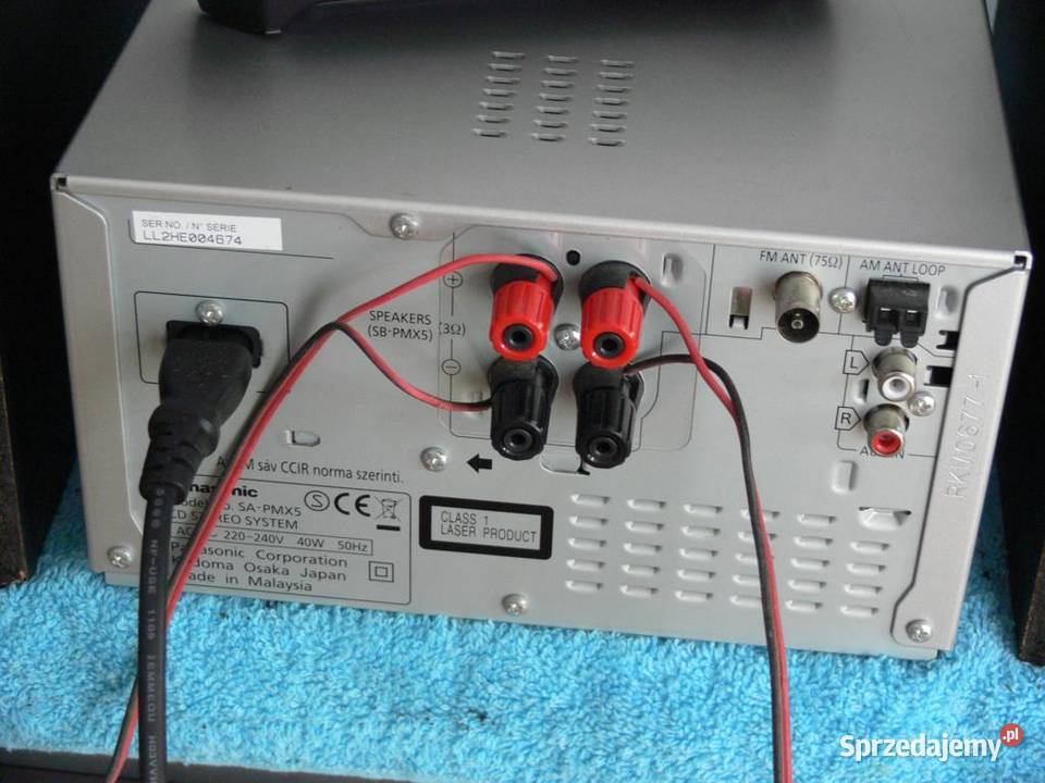 Wieża Panasonic SAPMX5 pil USB mp3 kolumny Jasło