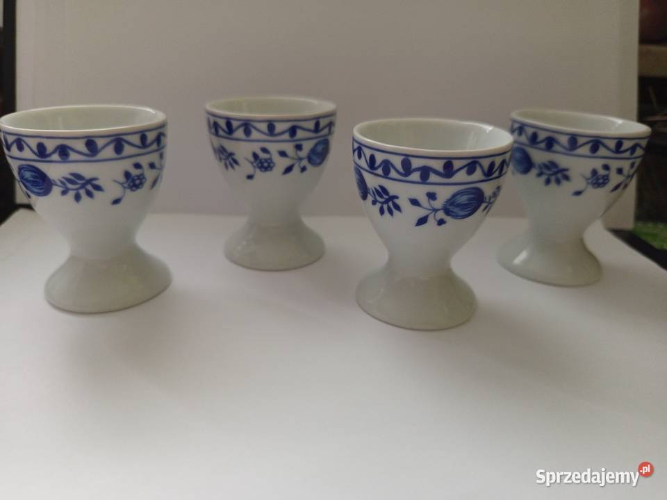 Kieliszki do jajek wzór cebulowy Porcelana i szkło mazowieckie Warszawa sprzedam