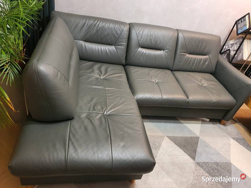 Elegancka skórzana kanapa narożnik Olsztyn