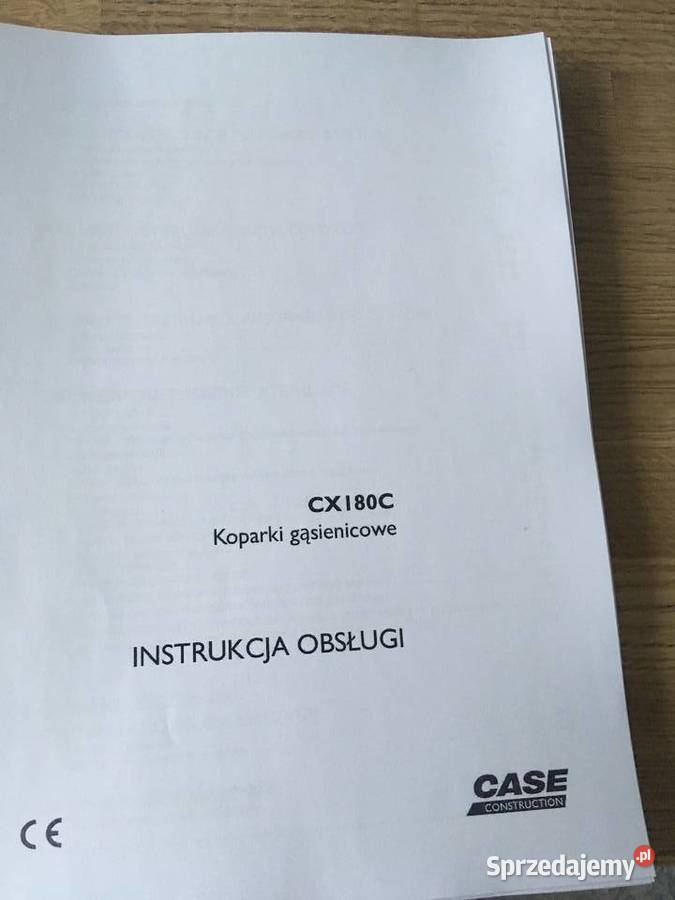 dtr instrukcja obsługi koparka case cx180c i Szczecin