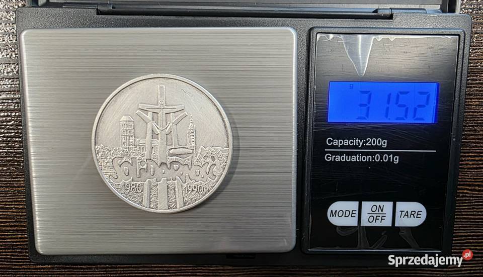 Srebrna moneta 100000 1990 SOLIDARNOŚĆ TYP A