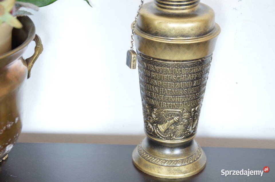 piękna cynowa LAMPA NAFTOWA olejowa stara Jastrzębie-Zdrój