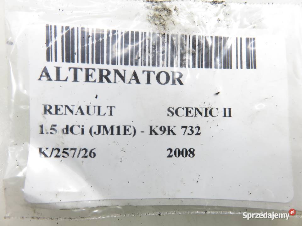 ALTERNATOR RENAULT SCENIC II 15 dCi 0124525139