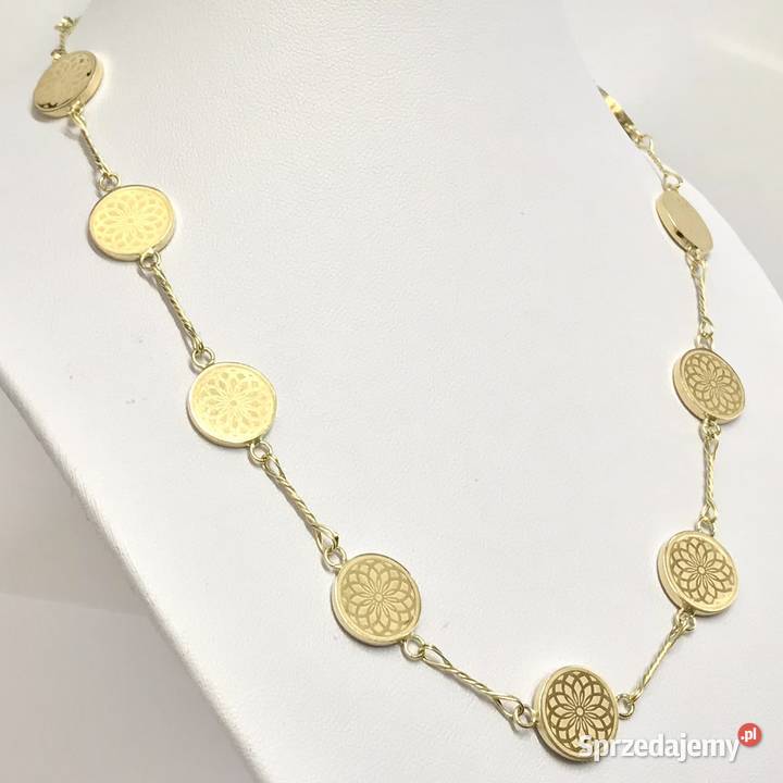 Złoty ŁAŃCUSZEK naszyjnik 14K CUDOWNY splot 39 złote mazowieckie Warszawa
